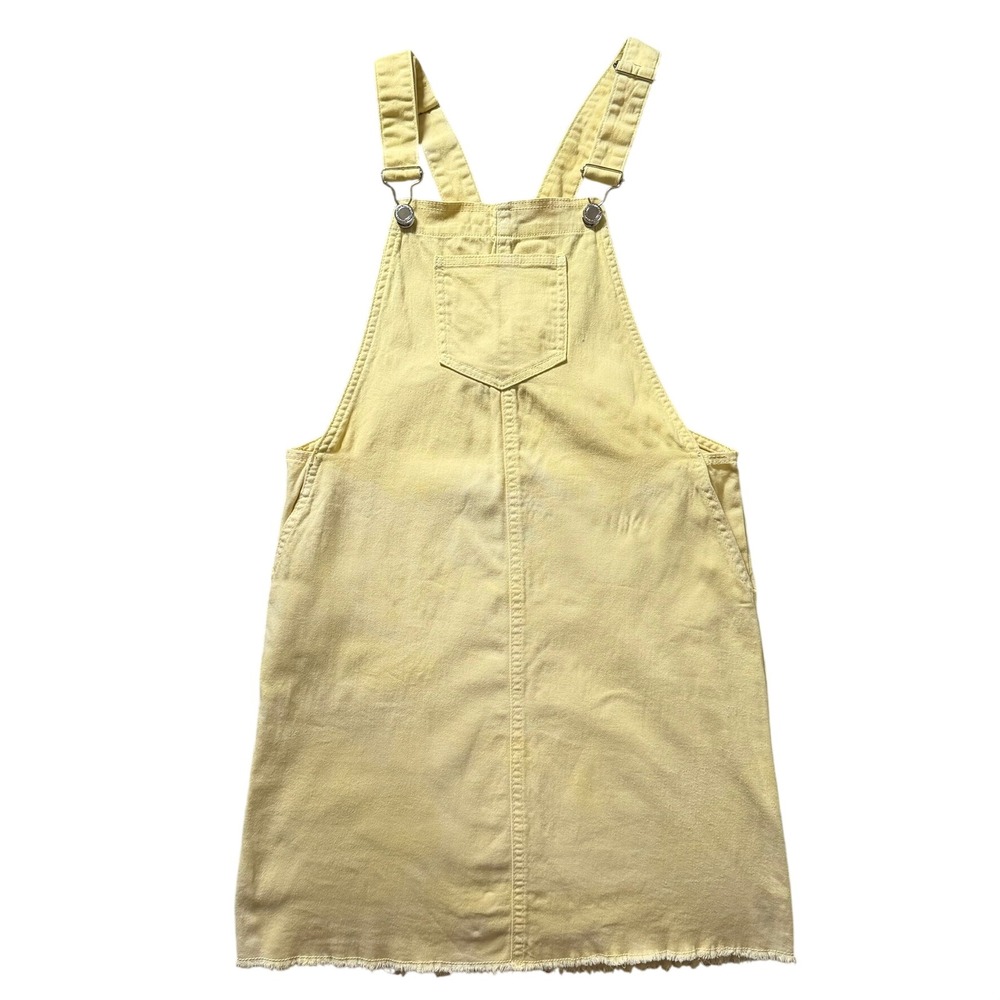 Cuidado con el‎ Perro Overalls Skirt Juniors M Yellow Denim Pinafore Dress
